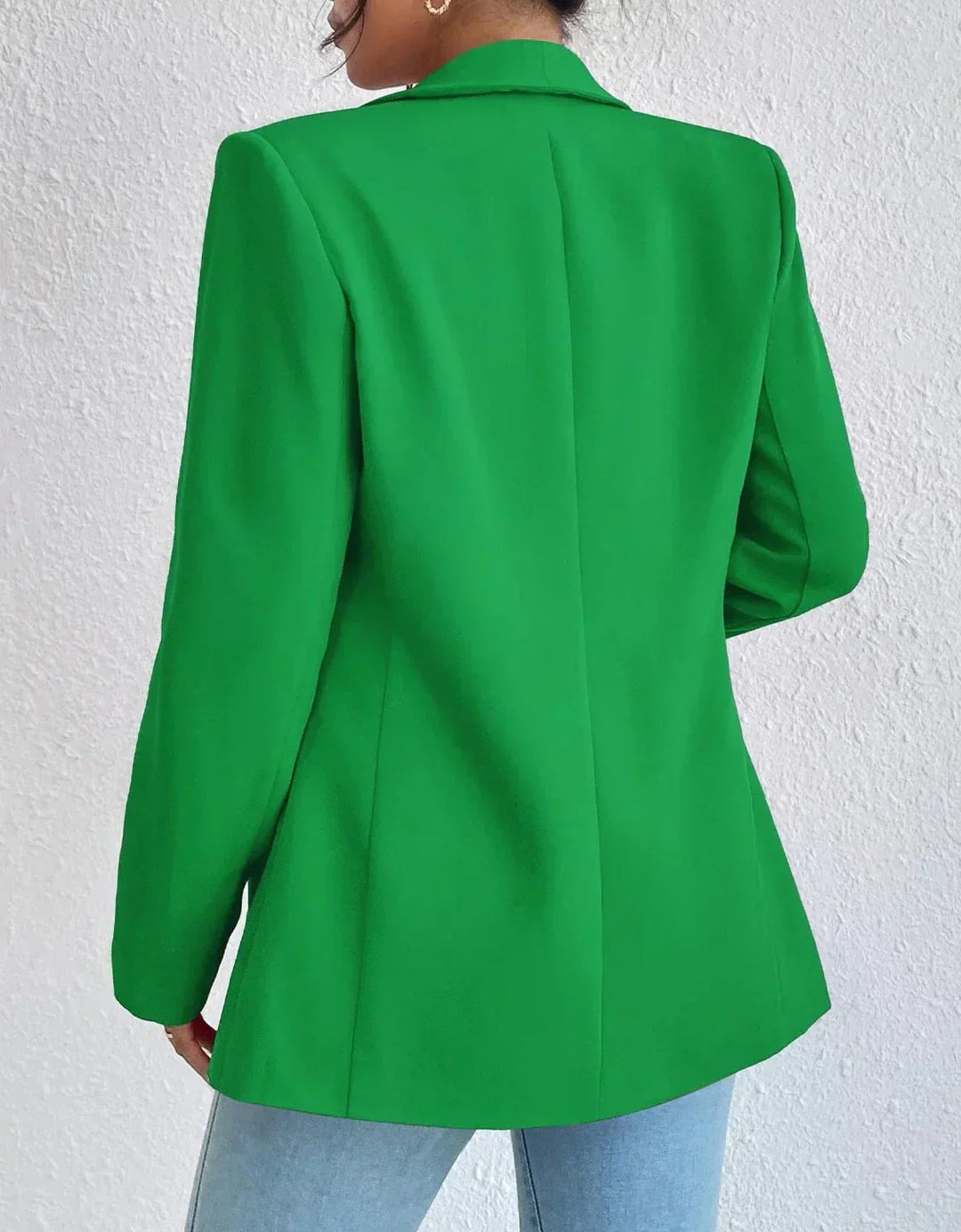 Blazer feminino gola lapela e bolso lateral modix